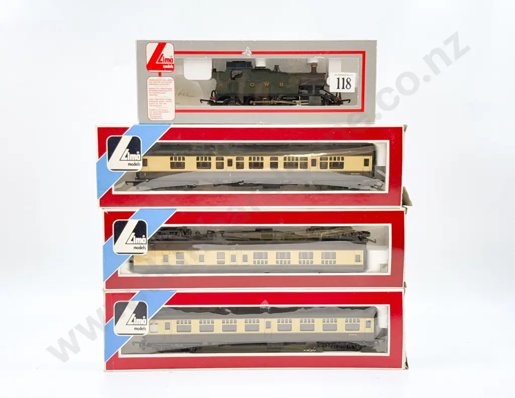 Lima Boxed Steam 2-6-0T GWR 4589 and Three GW Corridor Coaches Image 1++