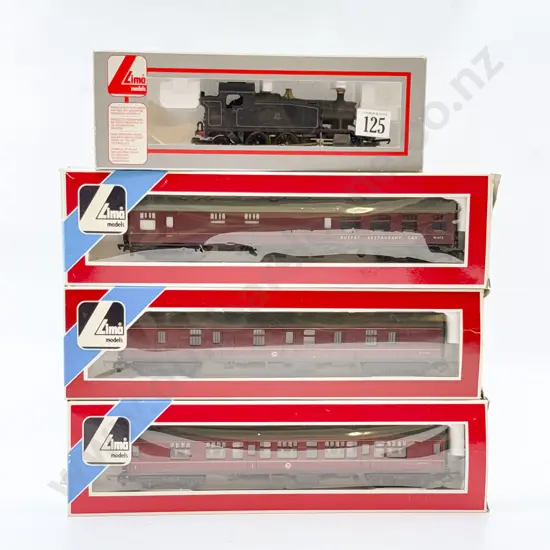 Lima Boxed Steam 2-6-2T 5557 BR with Three Passenger Cars