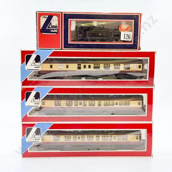 Lima Boxed Steam 2-6-2T 5574 BR with Three Passenger Cars