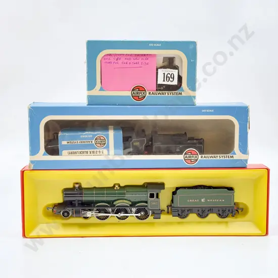 Two AIrfix and Triang Hornby Locomotives with notes of repairs made or needed