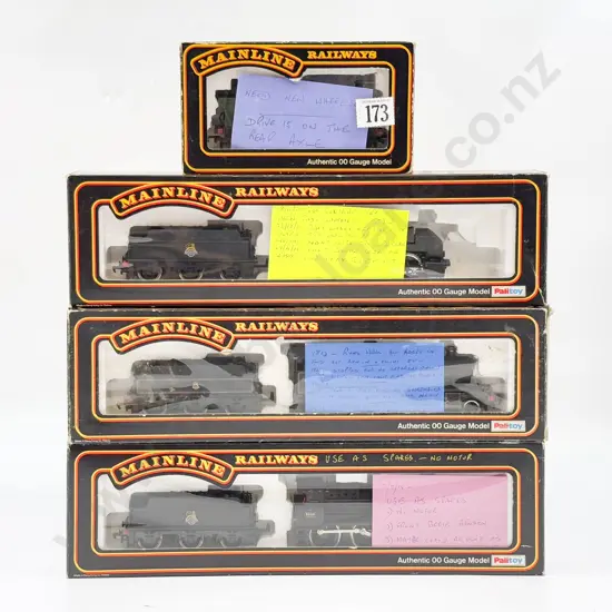 Four Mainline locomotives with notes of repairs made or needed