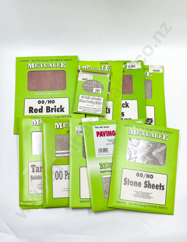 Metcalfe Ready Cut Card Paving Brick and Stone Packs (12) some used Image 1++