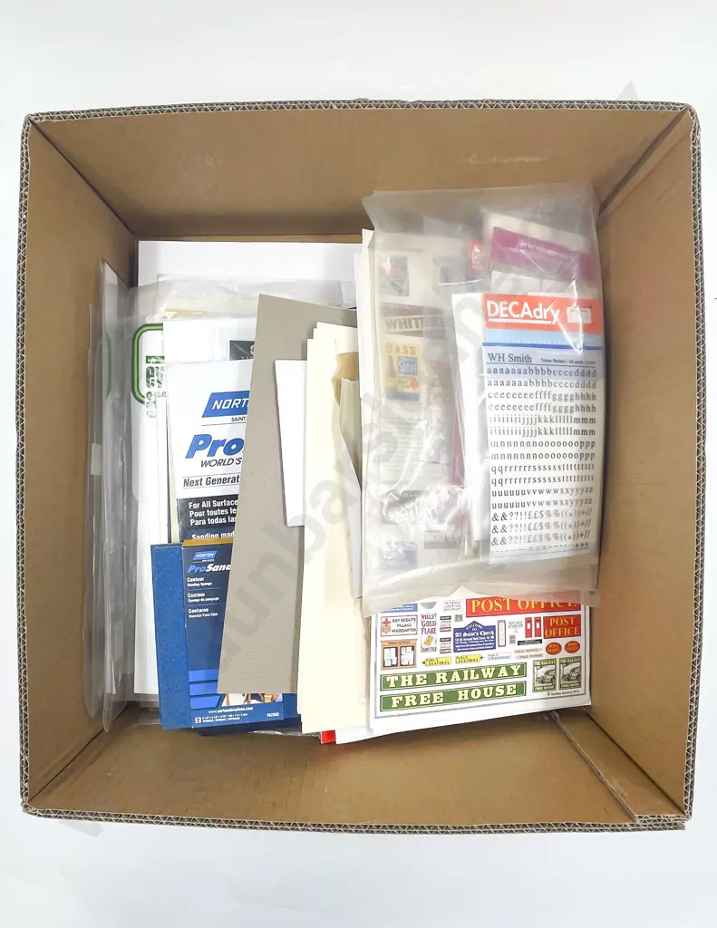Collection of Railway Modelling Cardboard Styrene Sand Paper Decal Lettering and Assorted Image 1++