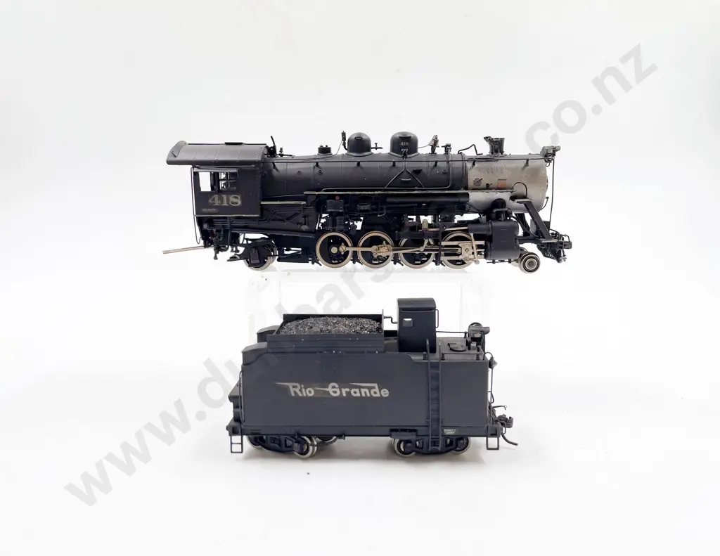 Sunset Models All Brass Construction Denver & Salt Lake 2-8-2 418 Locomotive and Tender Image 1++