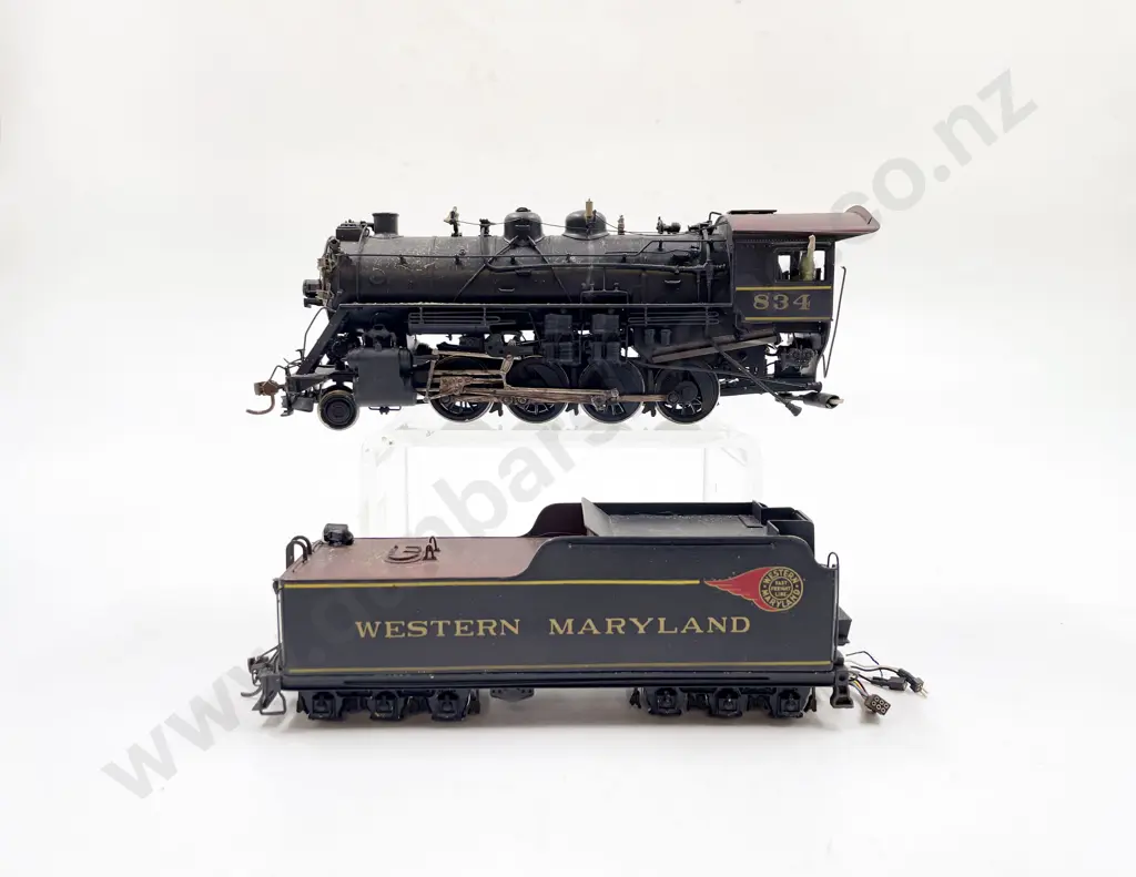 Pacific Fast Mail Models All Brass Construction Western Maryland 800 2-8-0 Locomotive and Tender Image 1++