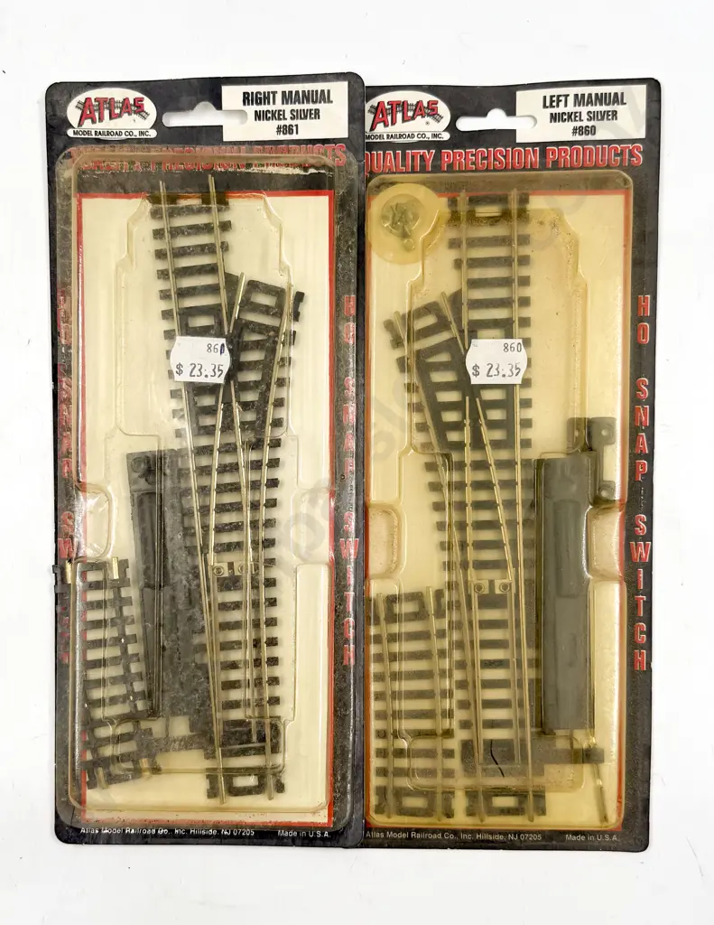 Lima Six Long Length (90cm) Track Pieces and Two Atlas Turnouts Image 1++