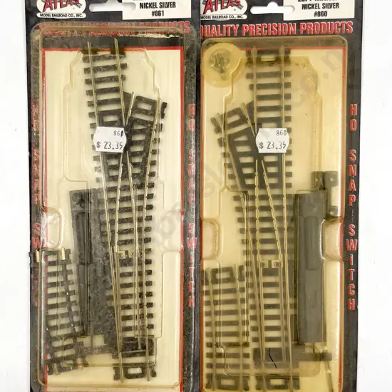 Lima Six Long Length (90cm) Track Pieces and Two Atlas Turnouts