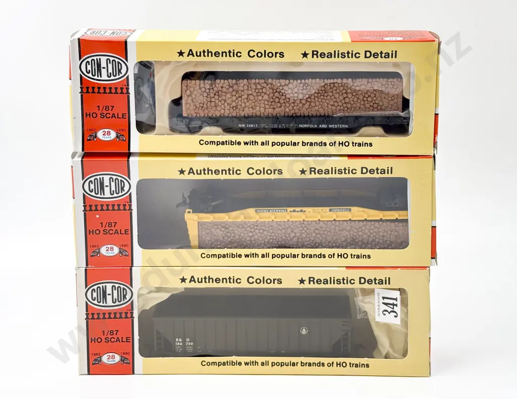 Mixed Manufacture Seven Boxed American Railways Rolling Stock Wagons Image 1++