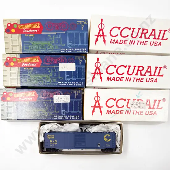 CCURail and Roundhouse Boxed Seven Completed Kit Rolling Stock Wagons