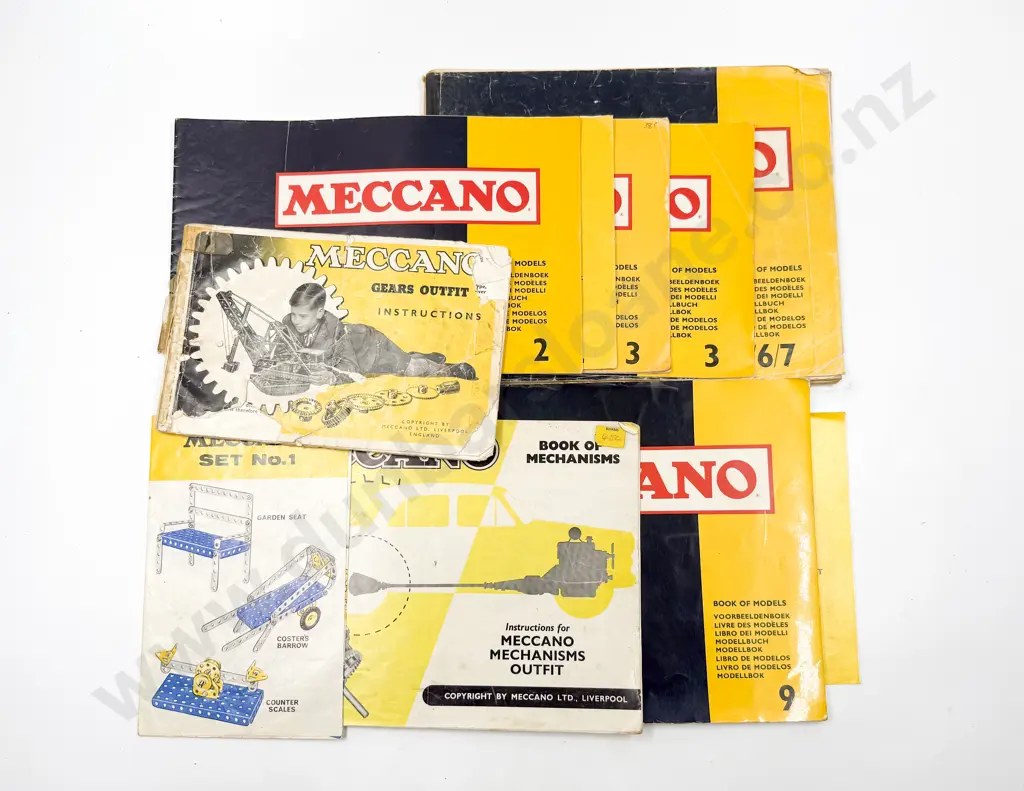 Meccano Instruction Booklets 2 3 5/6/7 9 and Gears Outfit Book of Mechanisms Image 1++