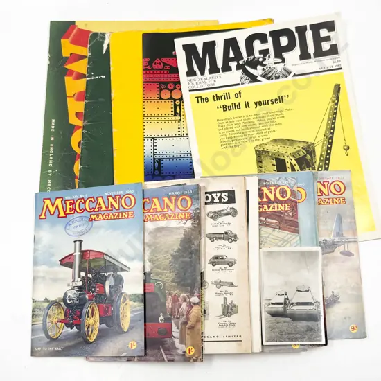 Small Bundle Qty C1950's Meccano Magazines Constructors Guide and Catalogue