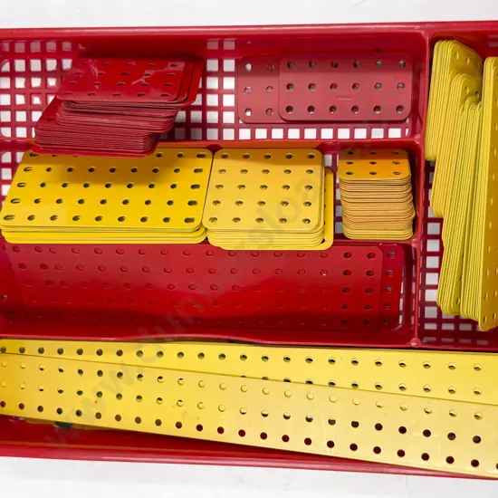 Meccano Qty Restored Red and Yellow Flat Plates (10kgs)