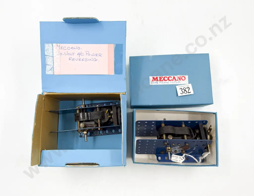 Meccano Two Long Framed Electric Motors Image 1++