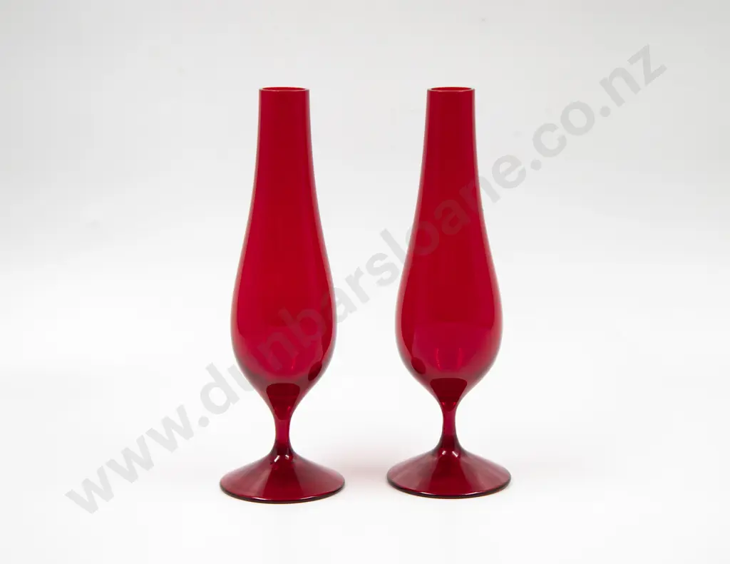 Whitefriars Pair Elongated Tulip Specimen Vases Image 1++
