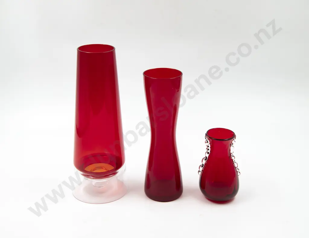 Whitefriars Two Vases & Candle Stand Image 1++