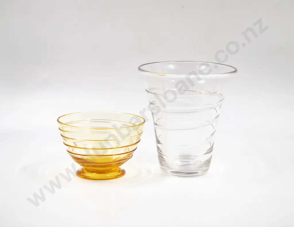 Whitefriars Trumpet Vase & Dish Image 1++