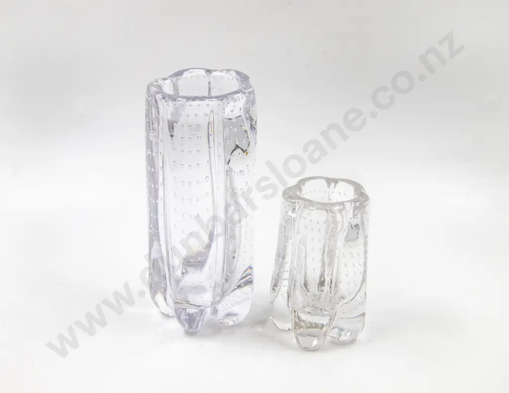 Whitefriars Two Graduated Heavy Lobed Vases Image 1++