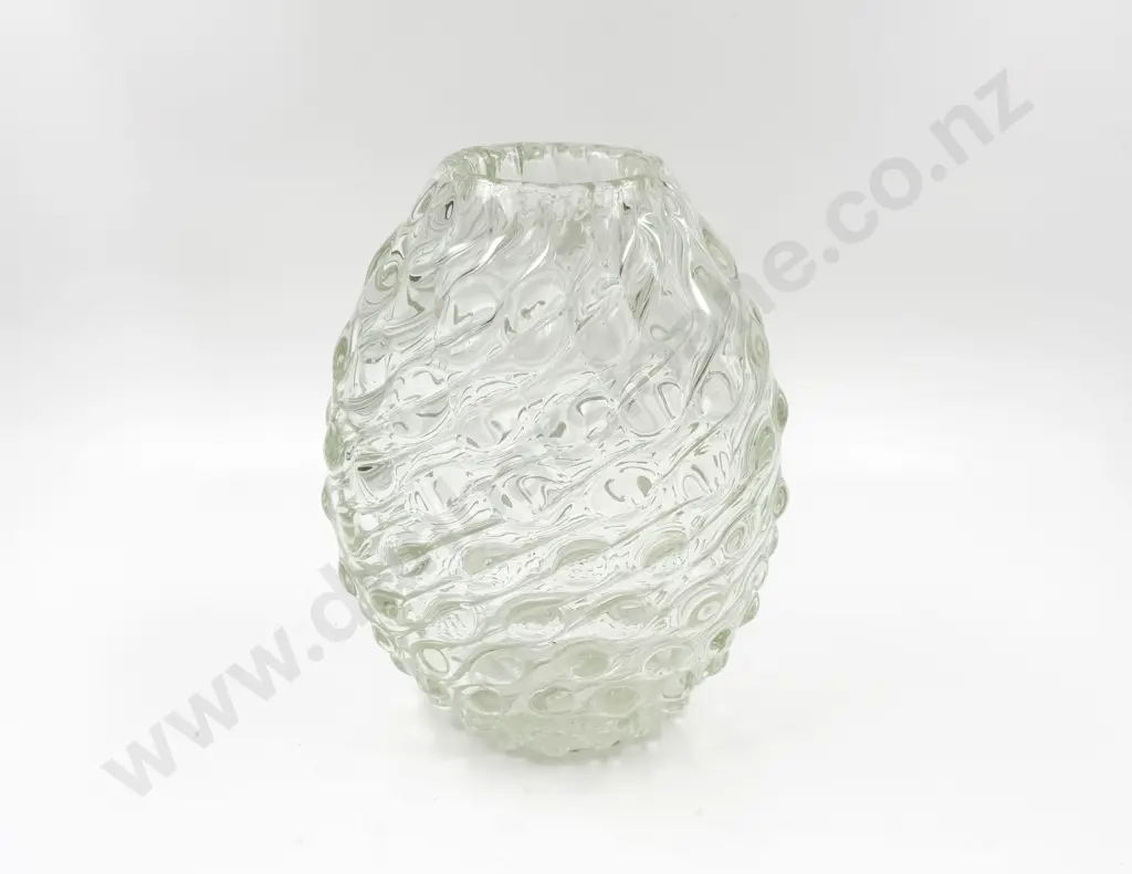 Mid C20th Heavy Studio Glass Vase Image 1++