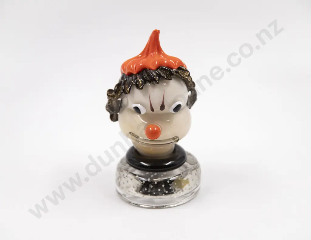 Mid C20th Murano Glass Clown Bust Image 1++