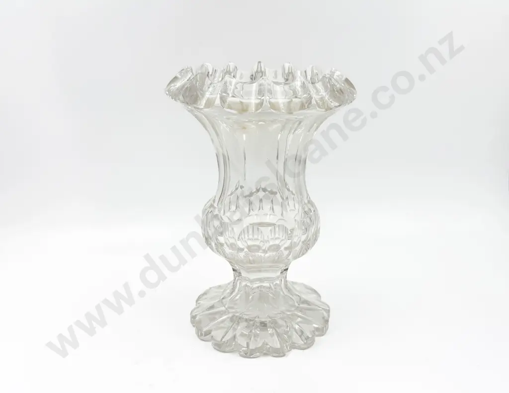 C19th Possible Irish Glass Mantel Urn Image 1++