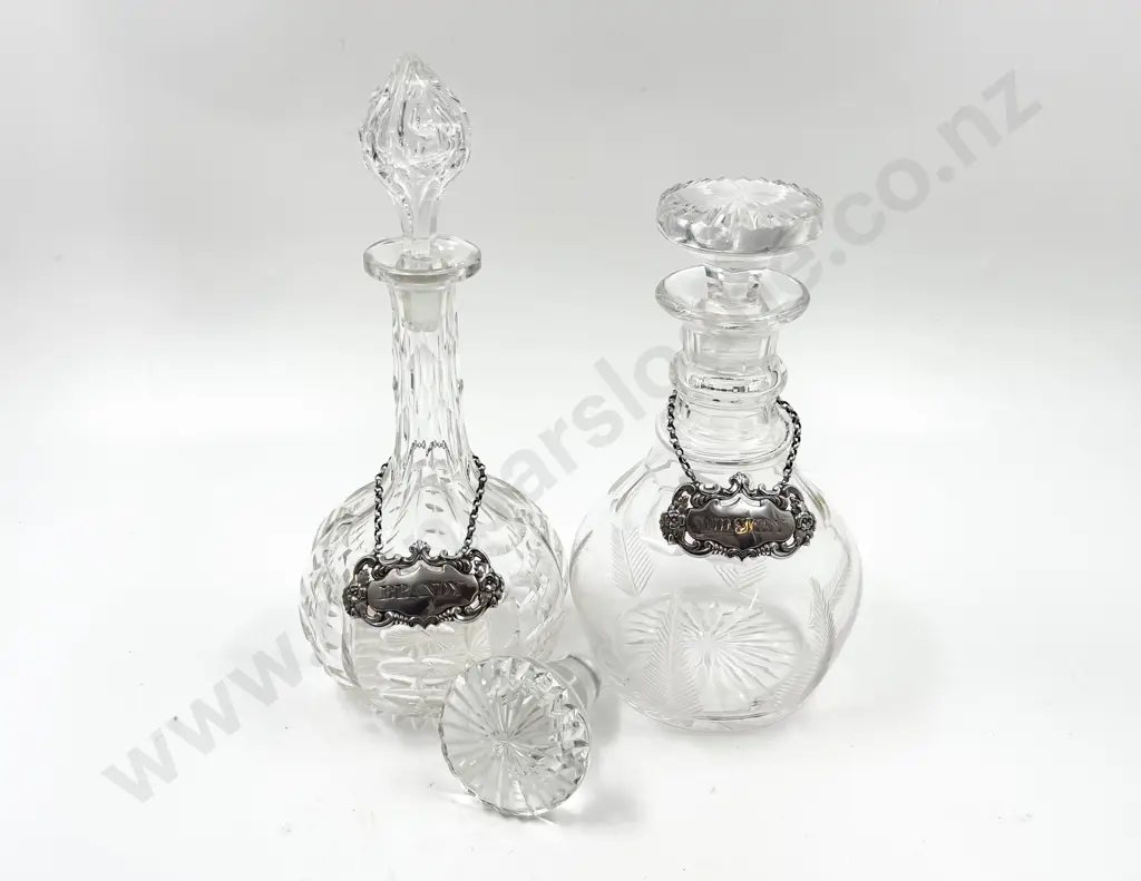 Mid C20th Stuart Crystal Decanter & Victorian Decanter Image 1++