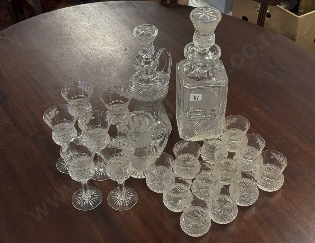 Early C20th Edinburgh Crystal Glass Suite Image 1++