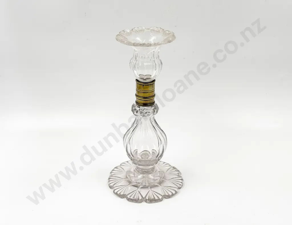 C19th Possible Irish Crystal Candle Holder Image 1++