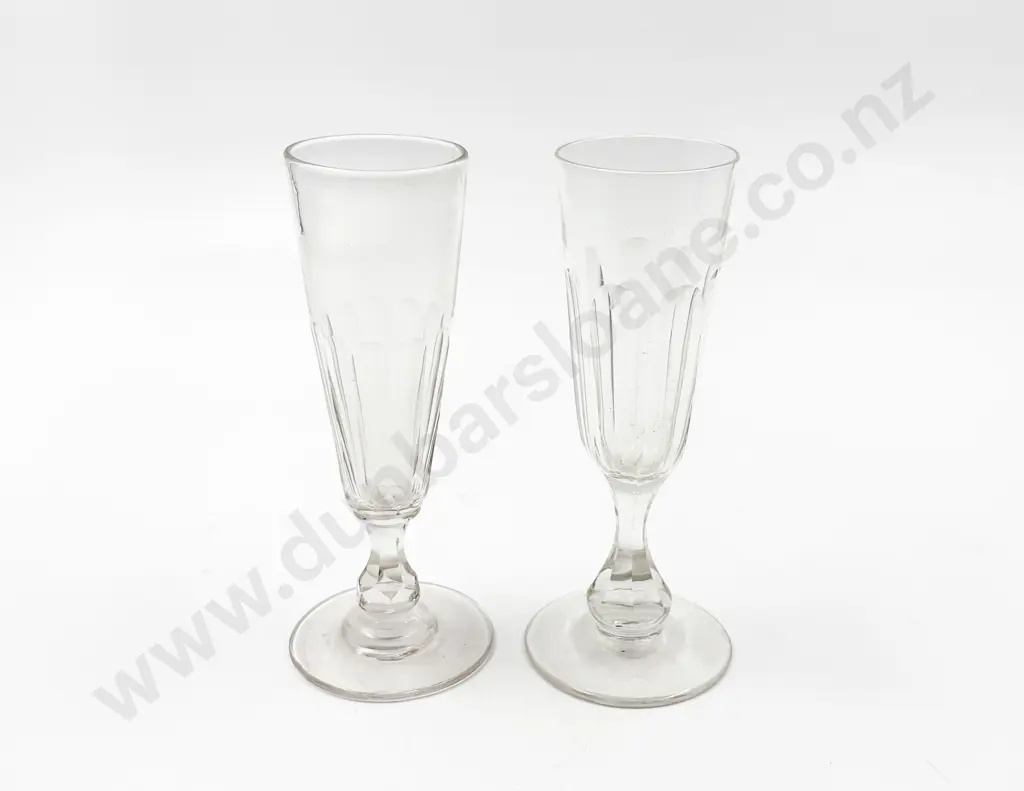 Two Early C19th Champagne Flutes Image 1++