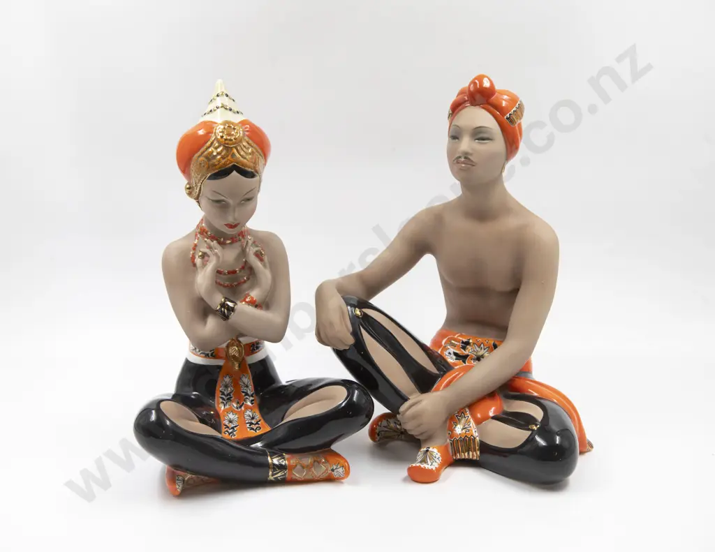 Mid C20th C.I.A. Manna Torino Oriental Dancer Pair No. 207 & No. 573 Image 1++