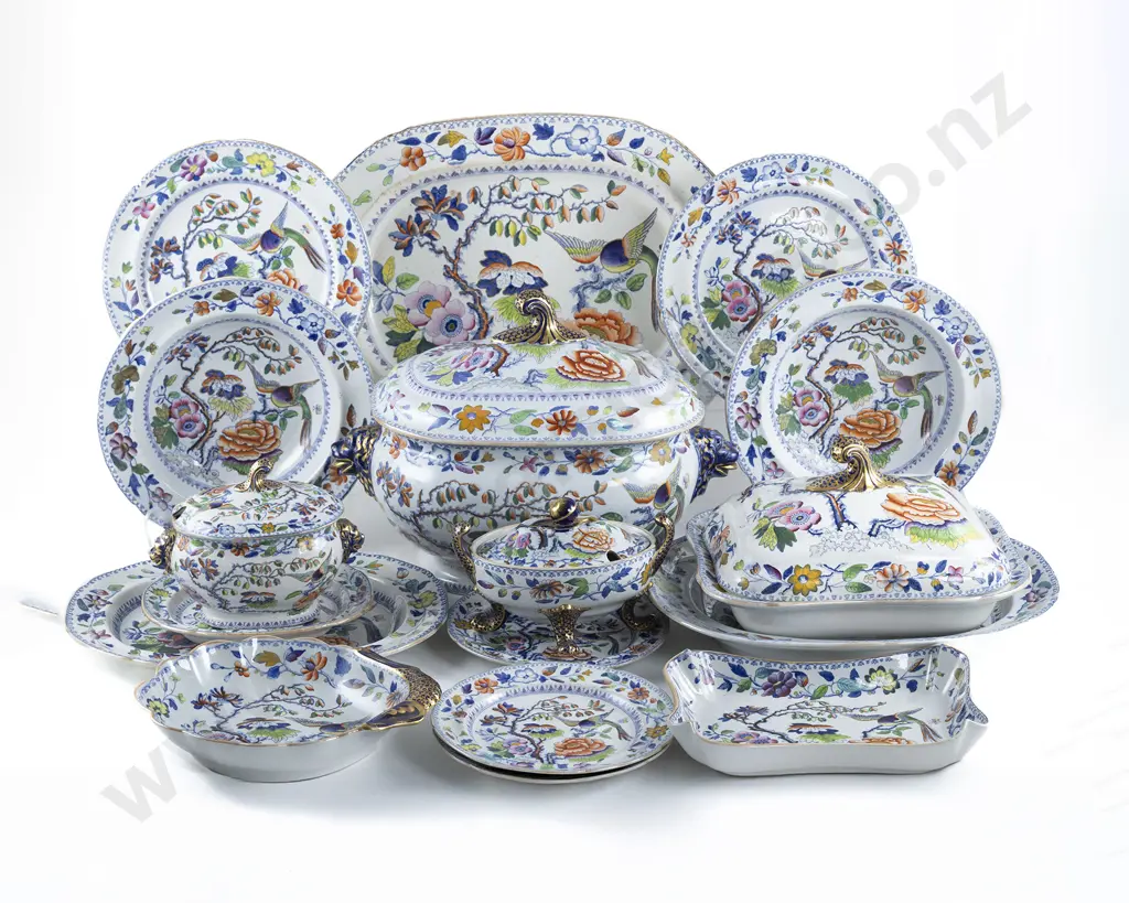 Mid C19th English Davenport Ironstone China Dinner Ware Image 1++