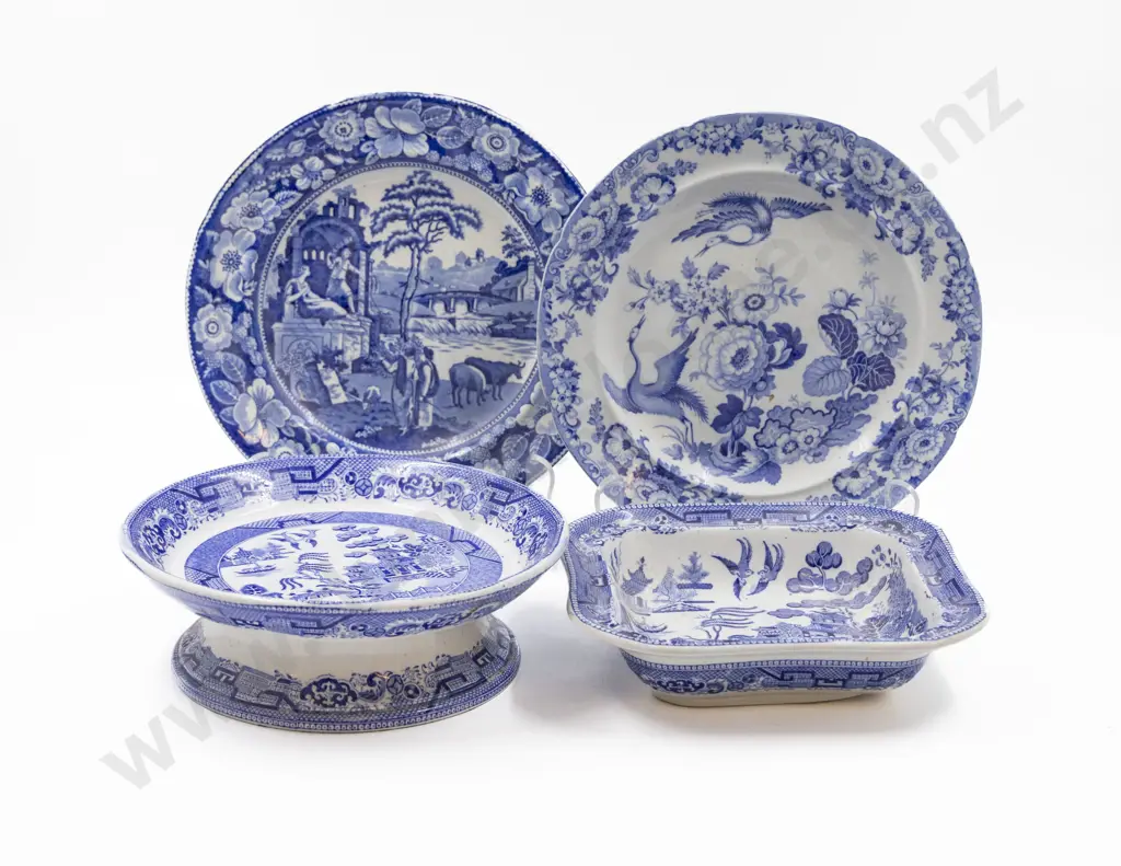 Victorian Blue & White Printed Ware Image 1++