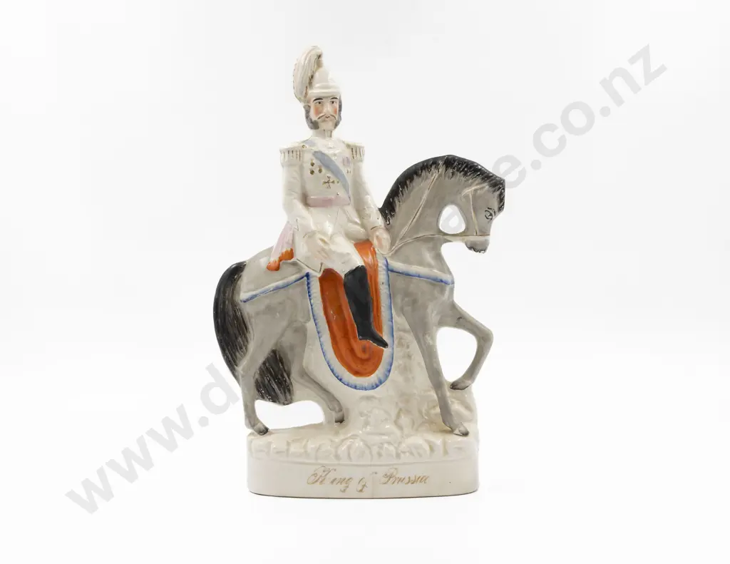 Victorian Staffordshire Flat Back Figure Group King of Prussia Image 1++