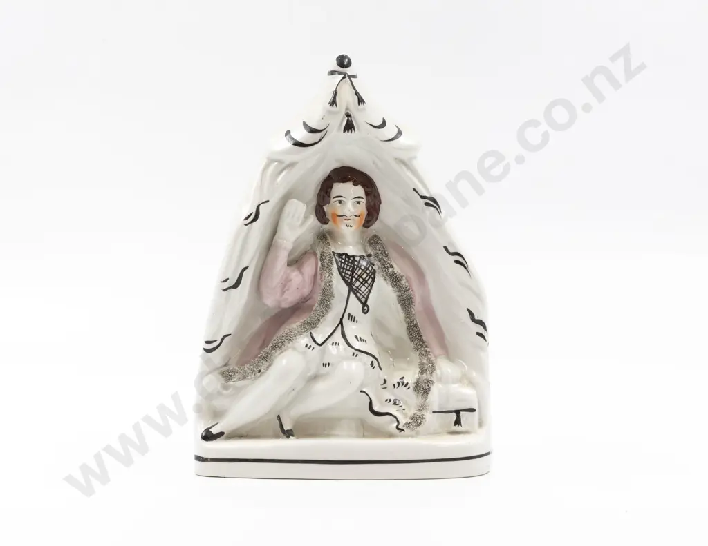 Victorian Staffordshire Flat Back Figure of Shakespeare Image 1++
