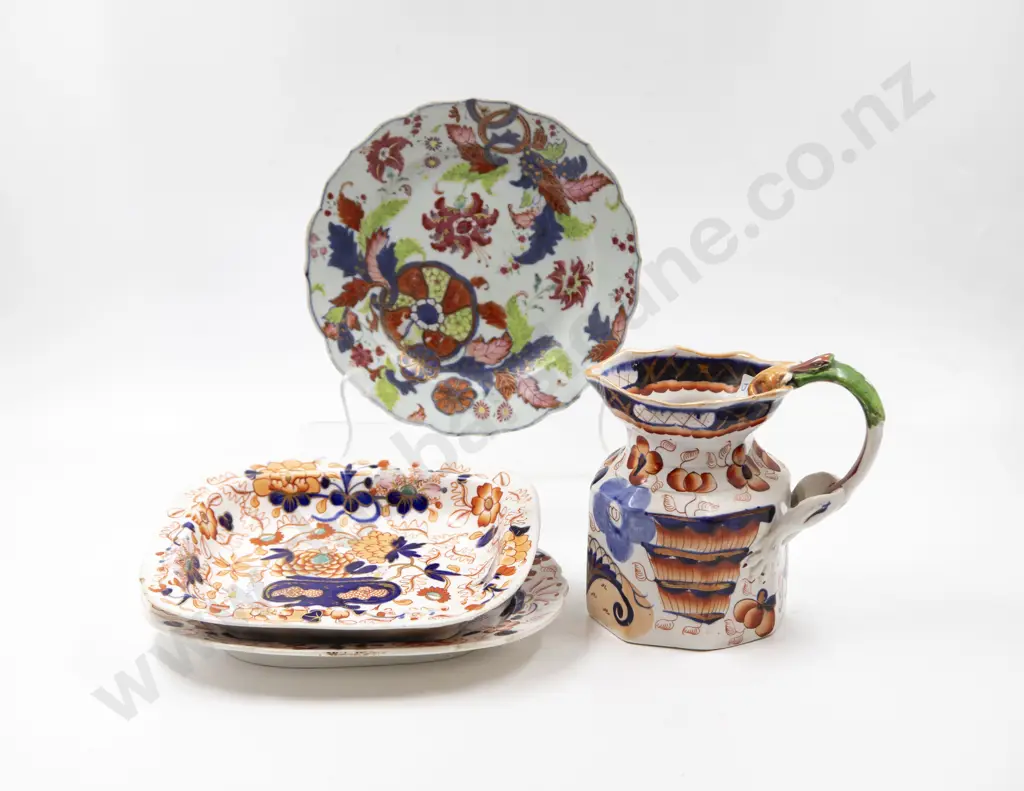 Victorian Imari Ironstone Two Ashets Jug Image 1++