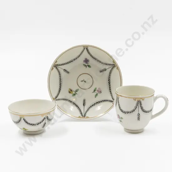 Late C18th Possible First Period Worcester Trio