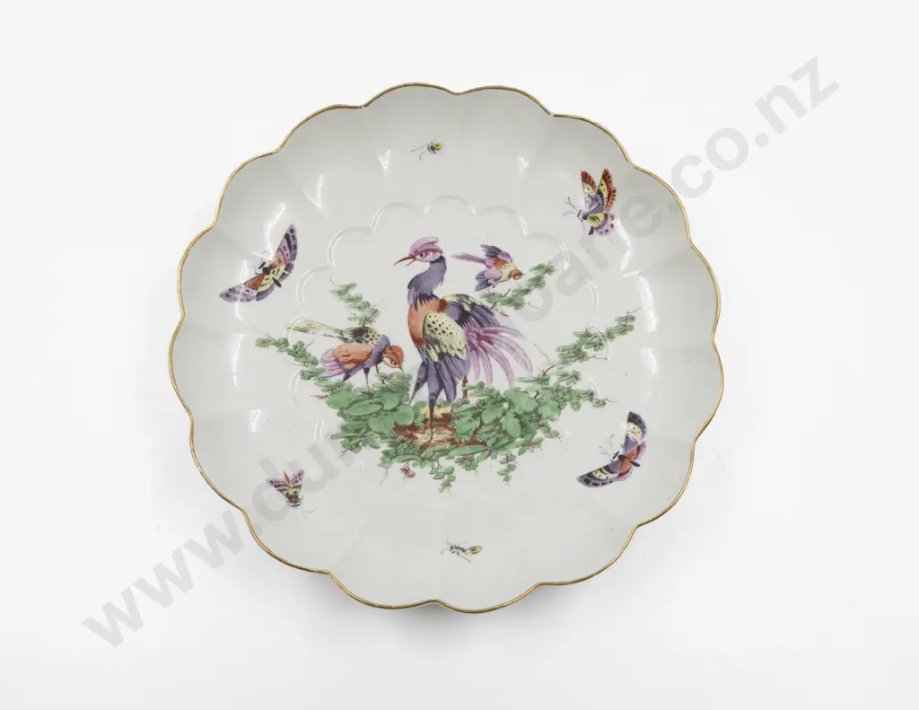 Late C18th Probable Worcester Shallow Dish Image 1++