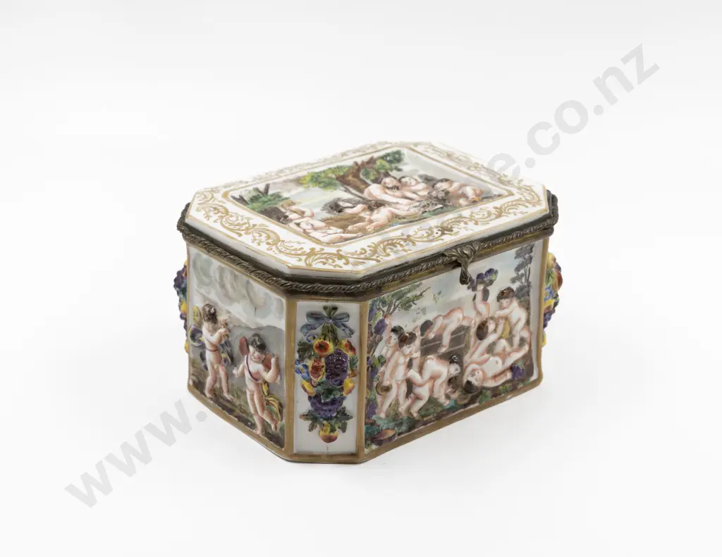 Italian Capodimonte Treasure Box Image 1++