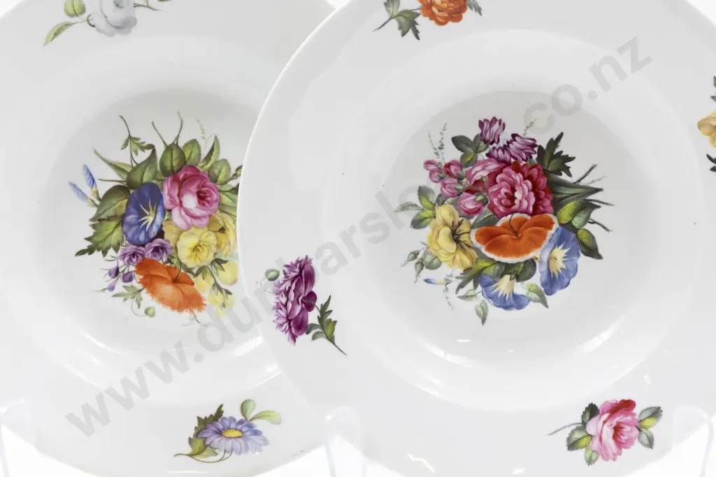 Pair Early C19th Derby Porridge Plates Image 1++