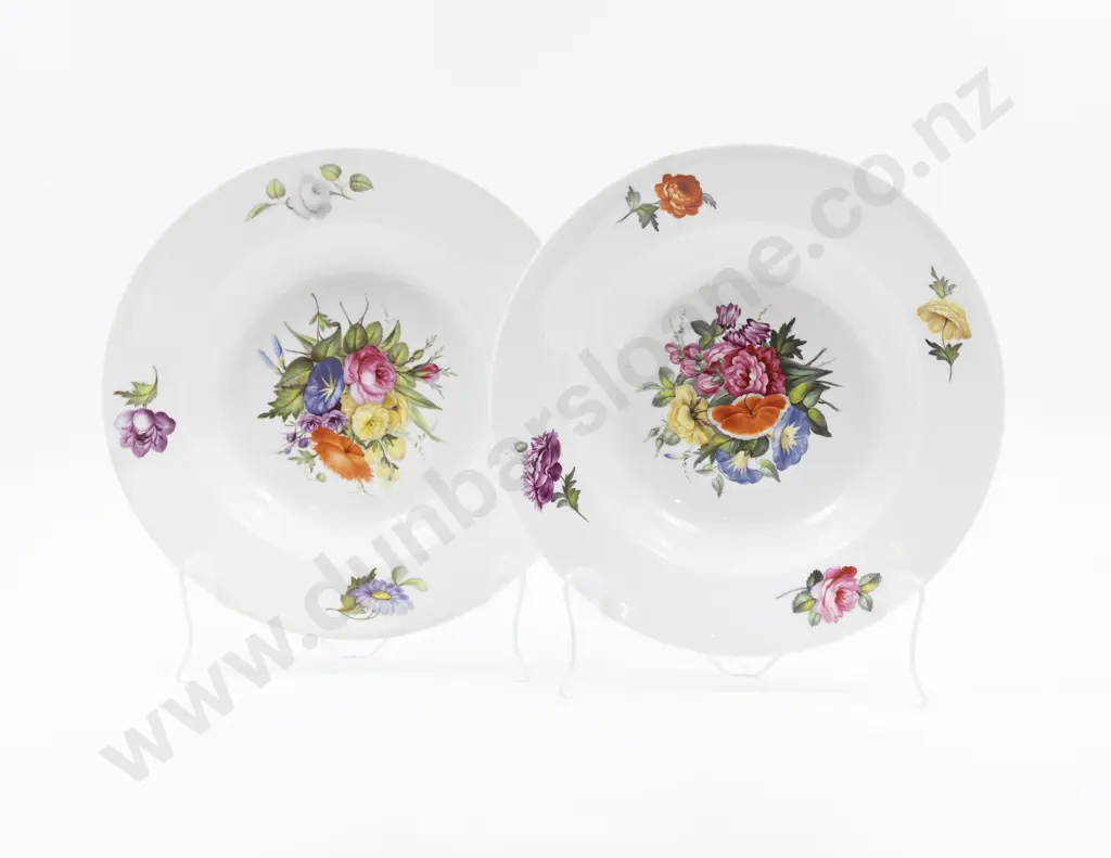 Pair Early C19th Derby Porridge Plates Image 1++