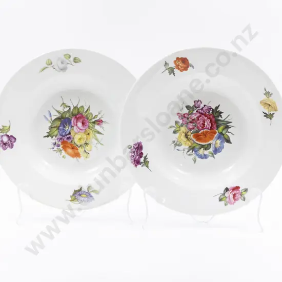 Pair Early C19th Derby Porridge Plates