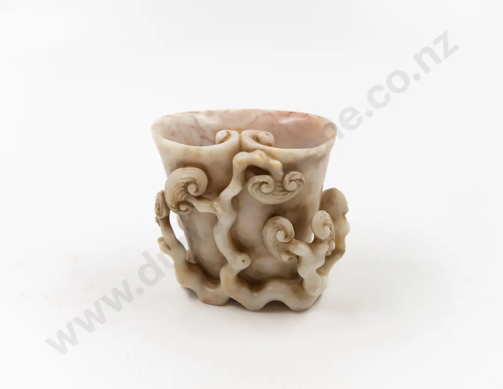 C19th  Chinese Soapstone Libation Cup Image 1++