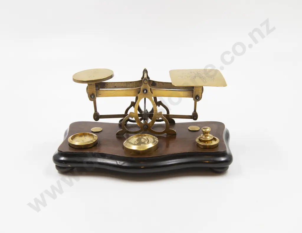 Pair of Victorian Tabletop Postal Scales Image 1++
