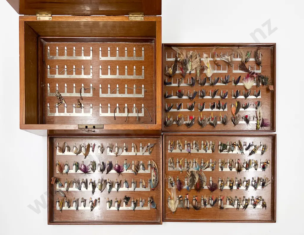 Early C20th Rare Roxburgh Fly Cabinet by Hardy Bros Alnwick Ltd Image 1++