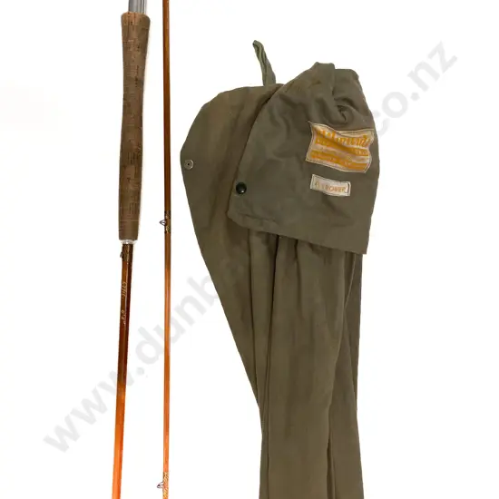 Vintage Milwards Fly Rover 67710 9' 5" Two Piece Split Cane Fly Rod