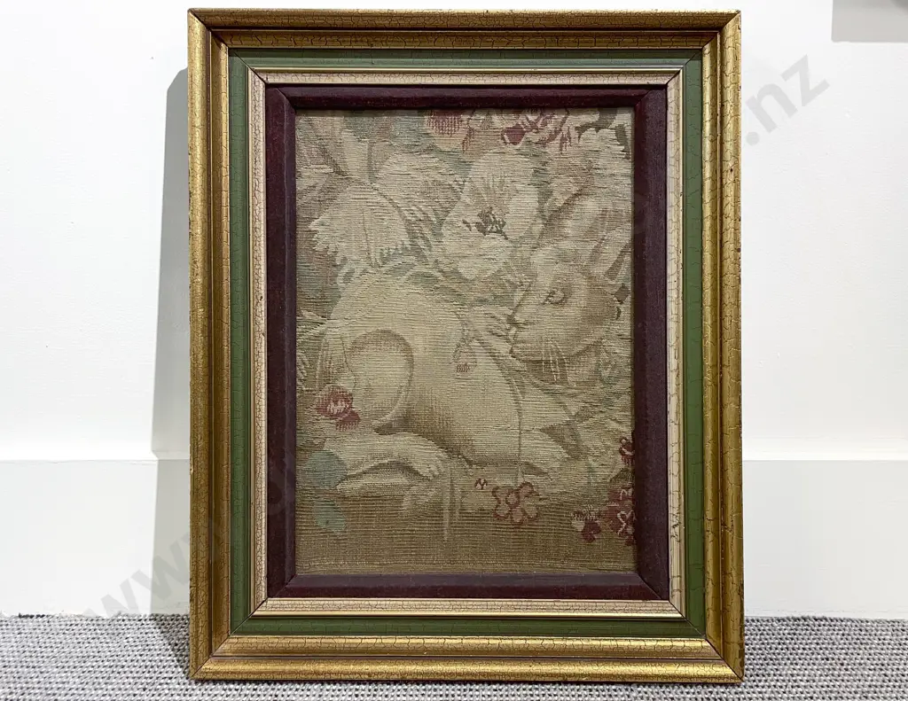 Antique C16/17th Tapestry Fragment featuring a Hare Image 1++