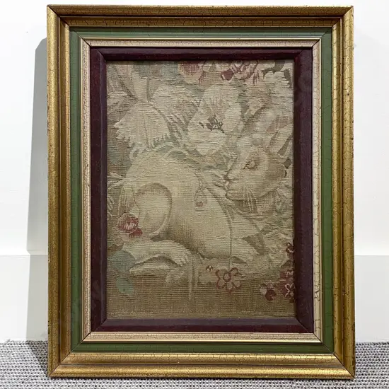 Antique C16/17th Tapestry Fragment featuring a Hare