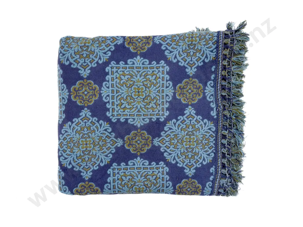 Fringed Cotton Bedspread Image 1++