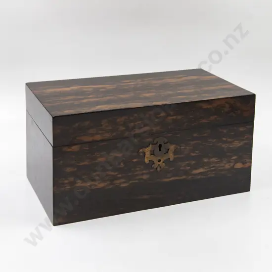 Early Victorian Coromandel Wood Tea Caddy