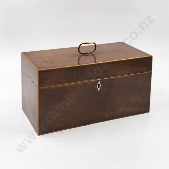 WMIV Mahogany Boxwood Strung Tea Caddy