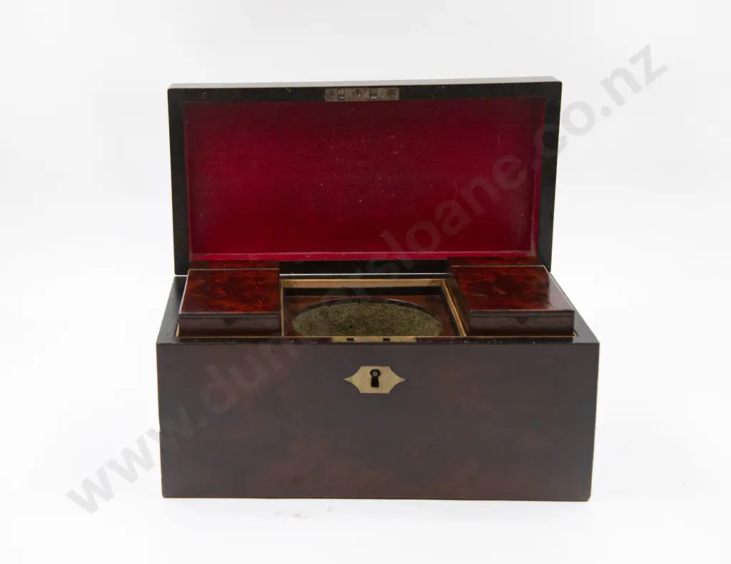 GeoIII Flame Mahogany Tea Caddy Image 1++